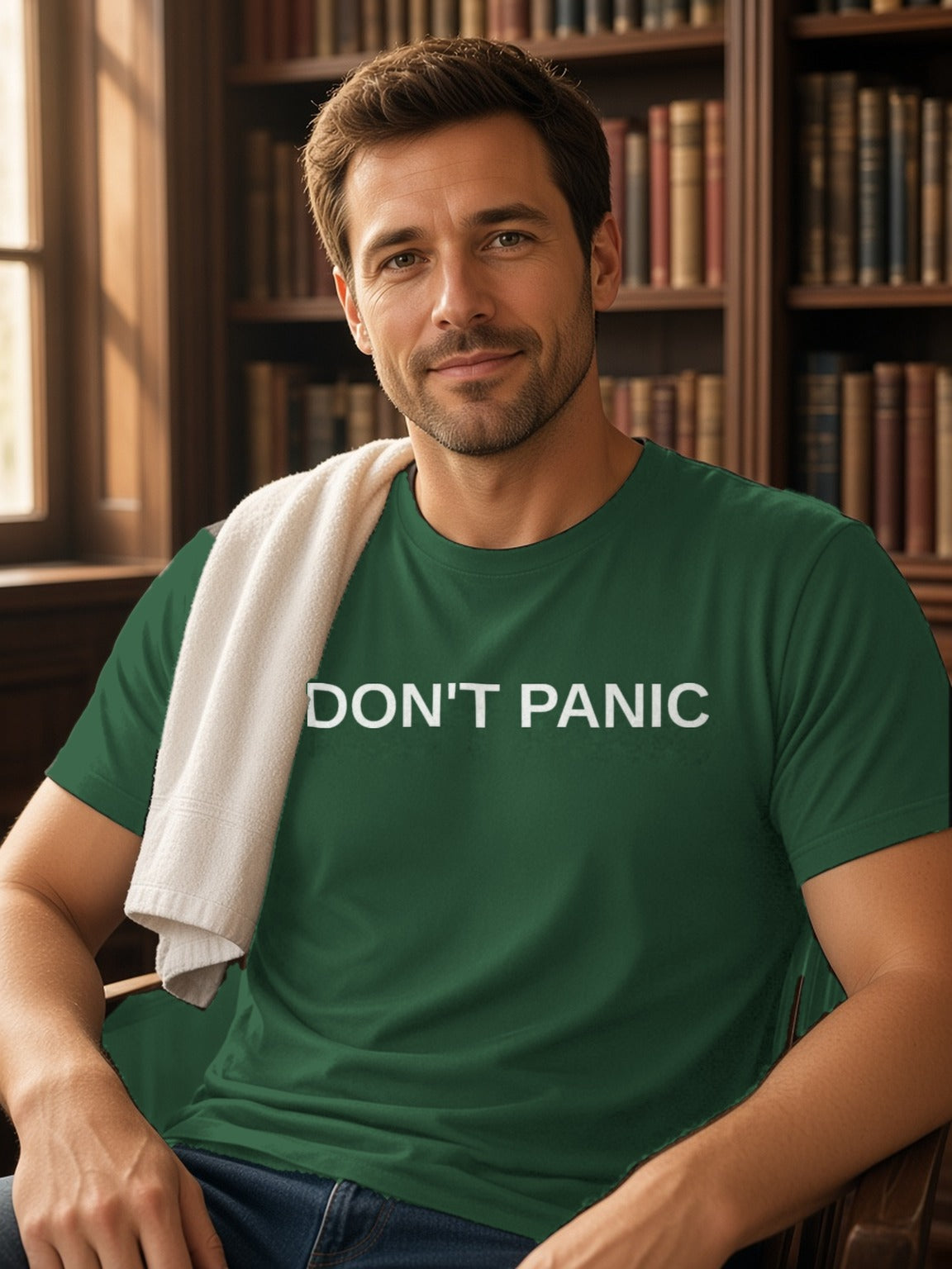 DON'T PANIC Tee – Forest