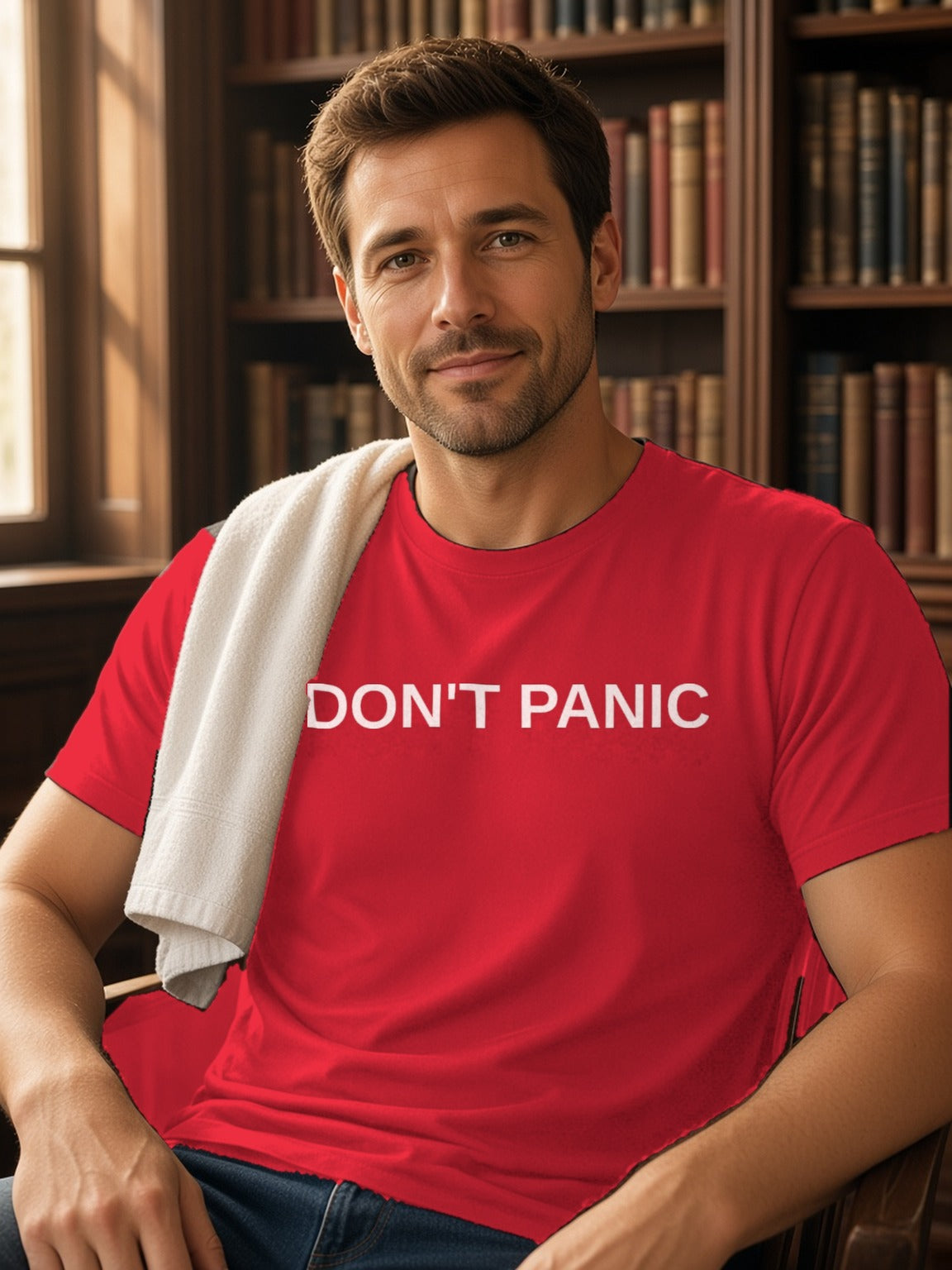 DON'T PANIC Tee – Red