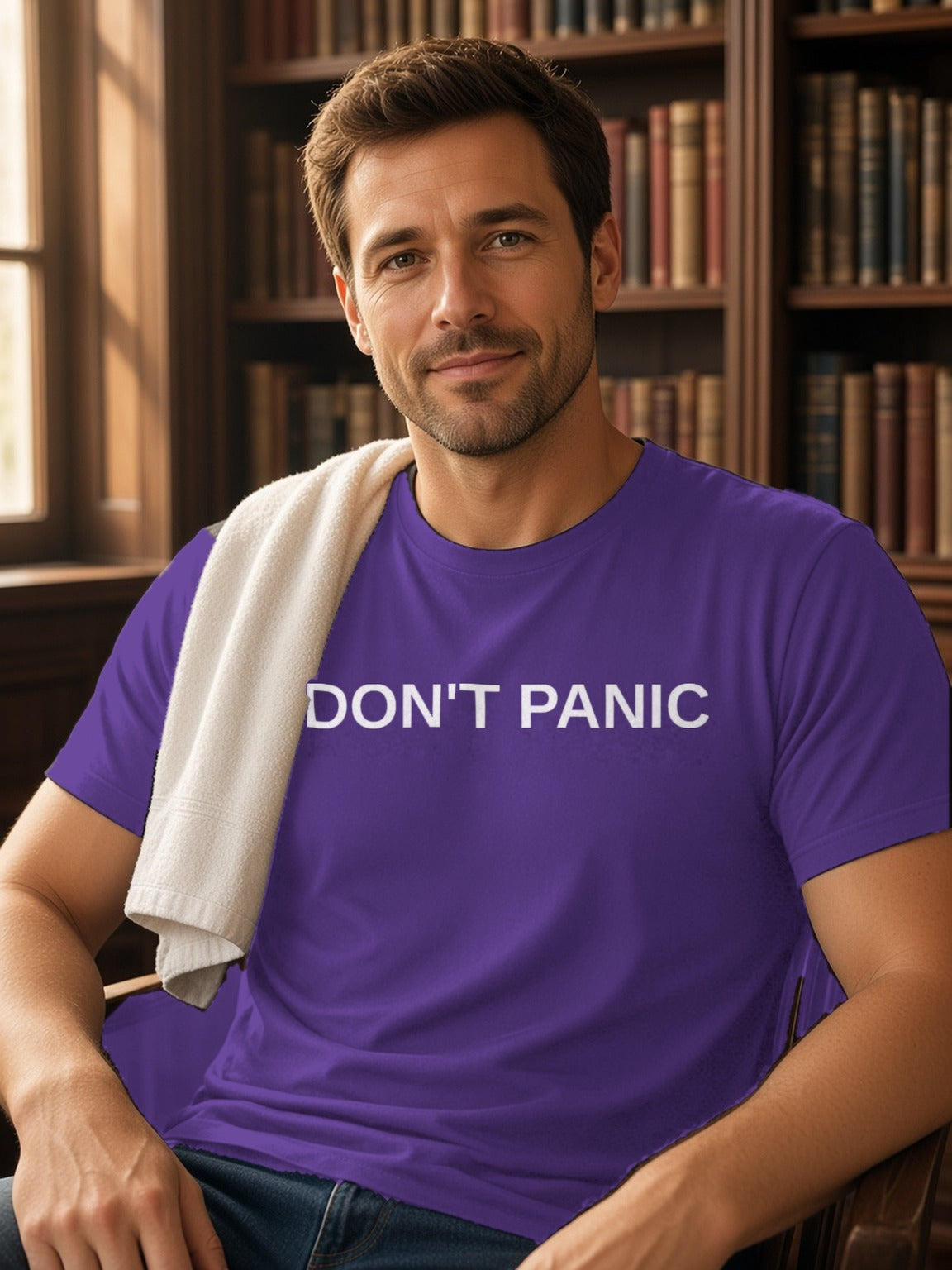 DON'T PANIC Tee – Team Purple