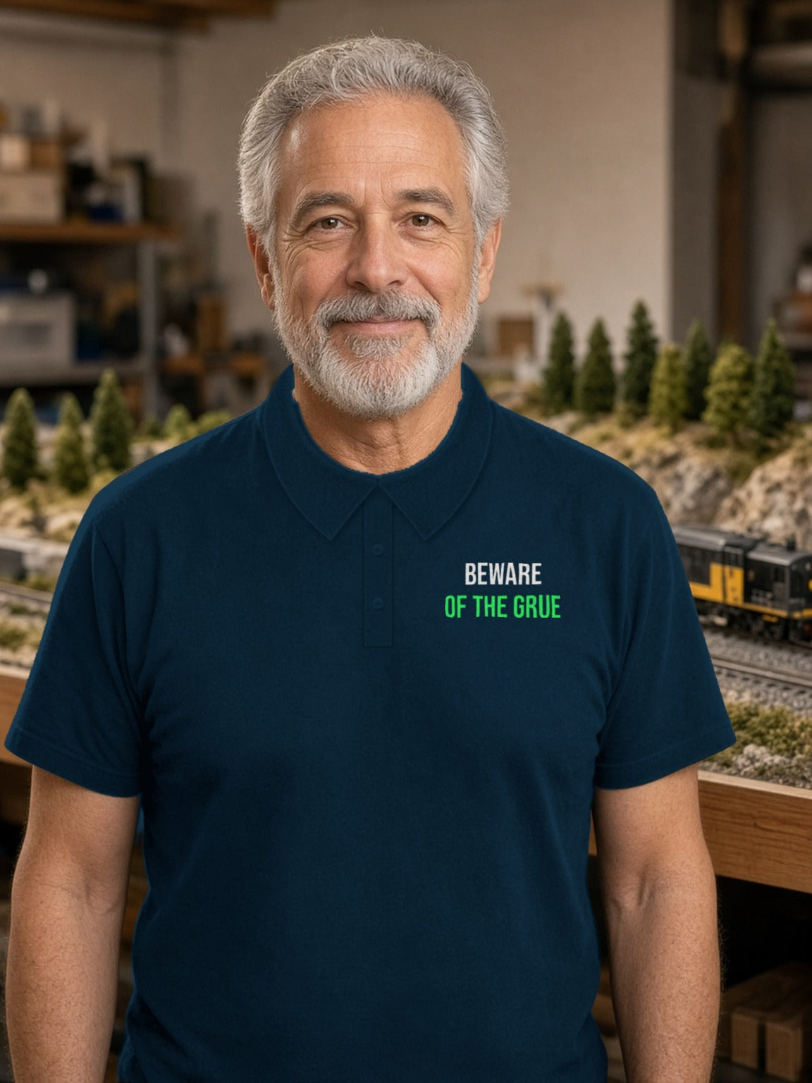 Eaten by a Grue Performance Polo – Classic Navy
