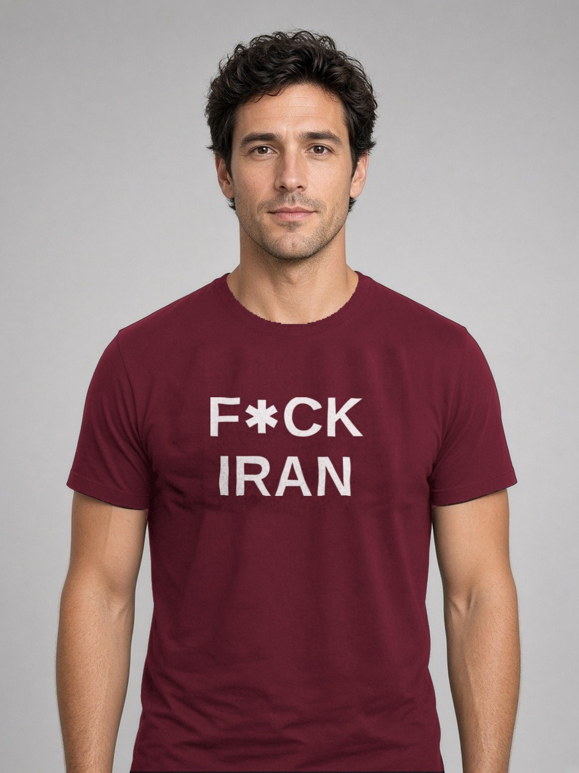 F*CK IRAN Tee – Maroon