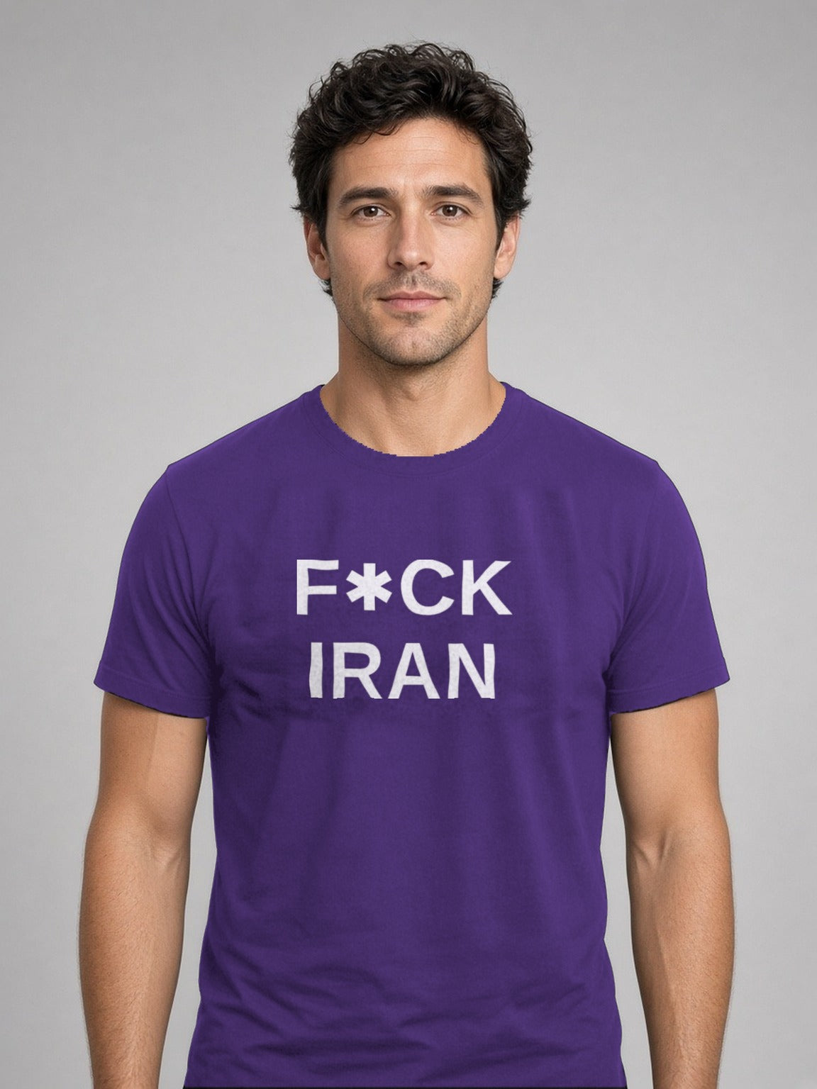 F*CK IRAN Tee – Team Purple