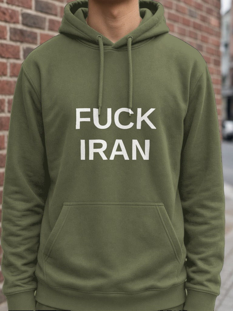 FUCK IRAN Hoodie – Military Green