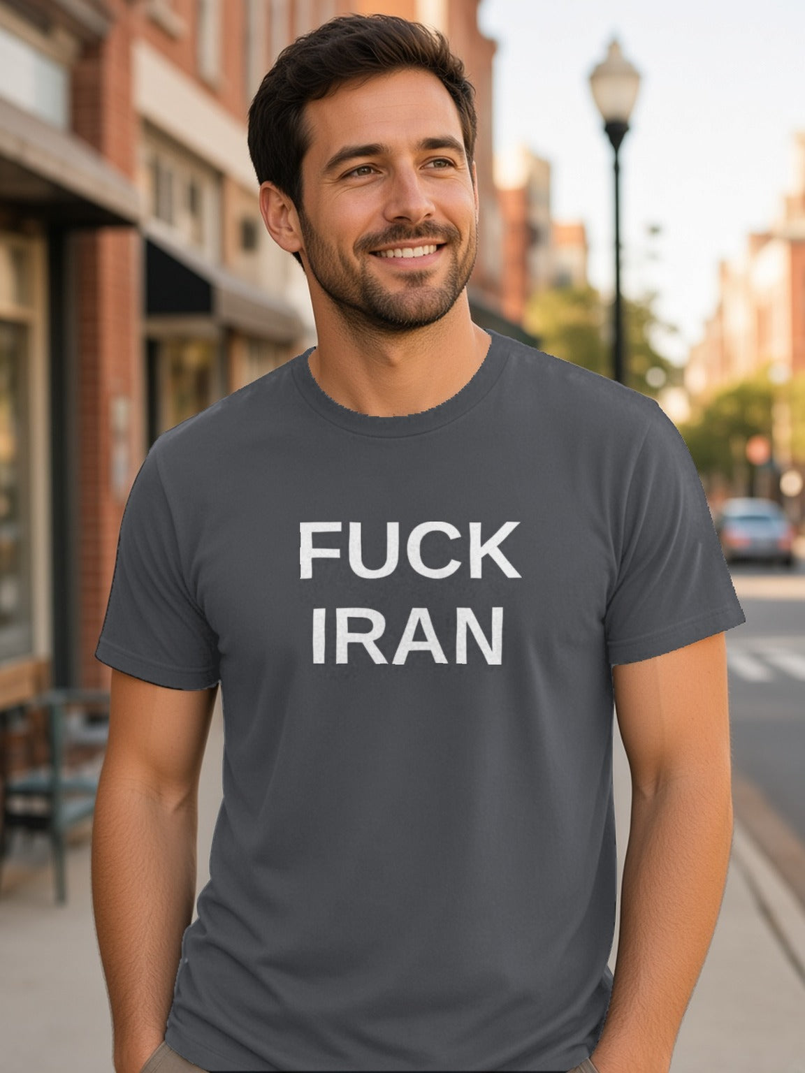 FUCK IRAN Tee – Asphalt