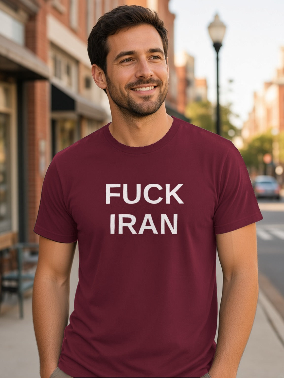 FUCK IRAN Tee – Maroon