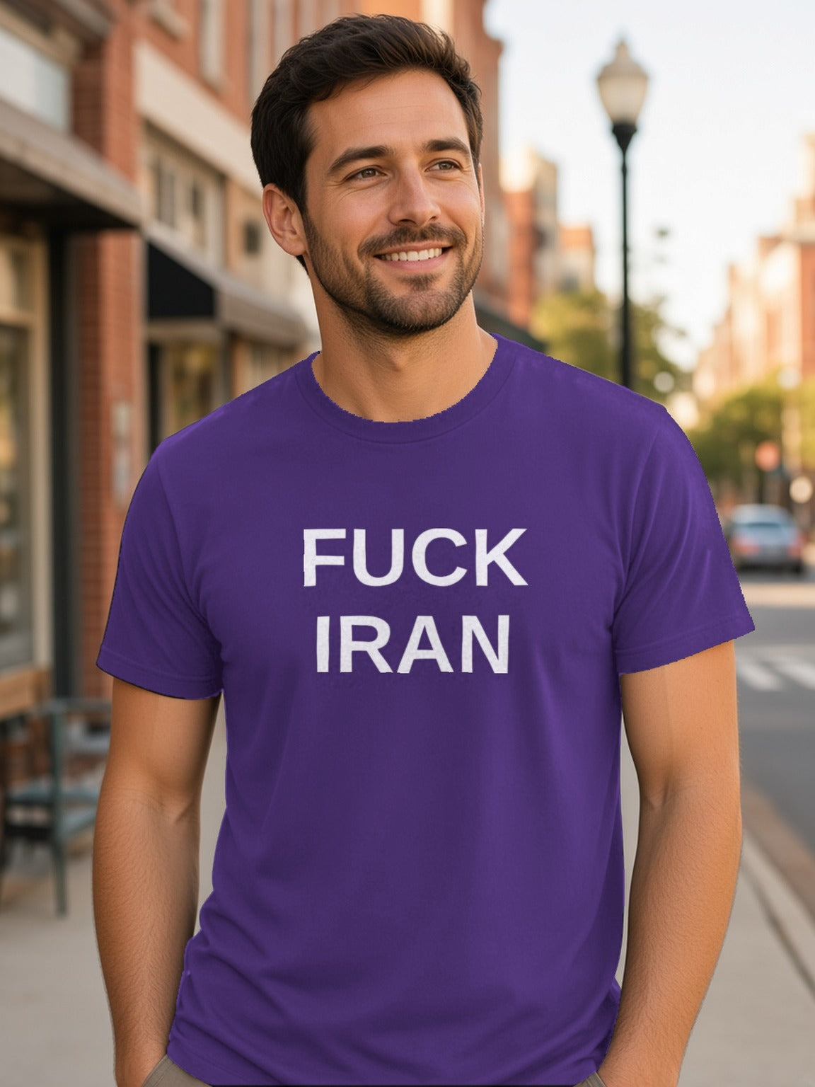 FUCK IRAN Tee – Team Purple
