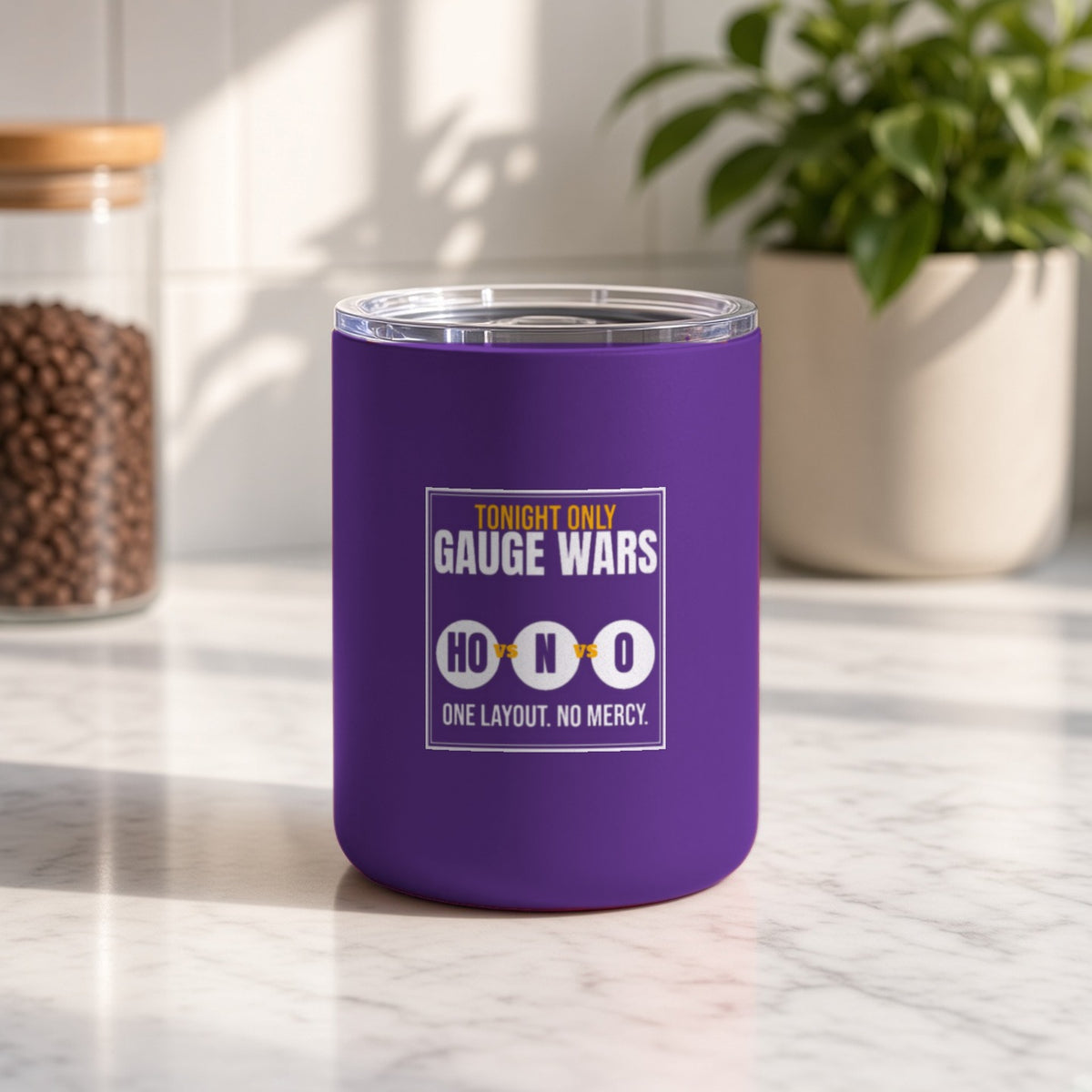 Gauge Wars Insulated Tumbler 10oz – Dark Purple