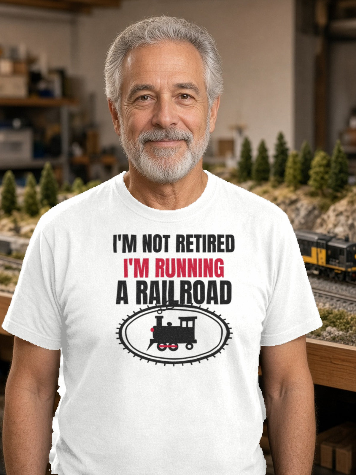 Not Retired, Just Model Railroading Full Time – White