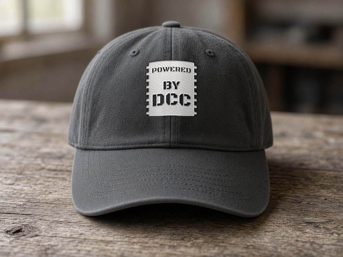 Powered By DCC Dad Hat – Charcoal Grey