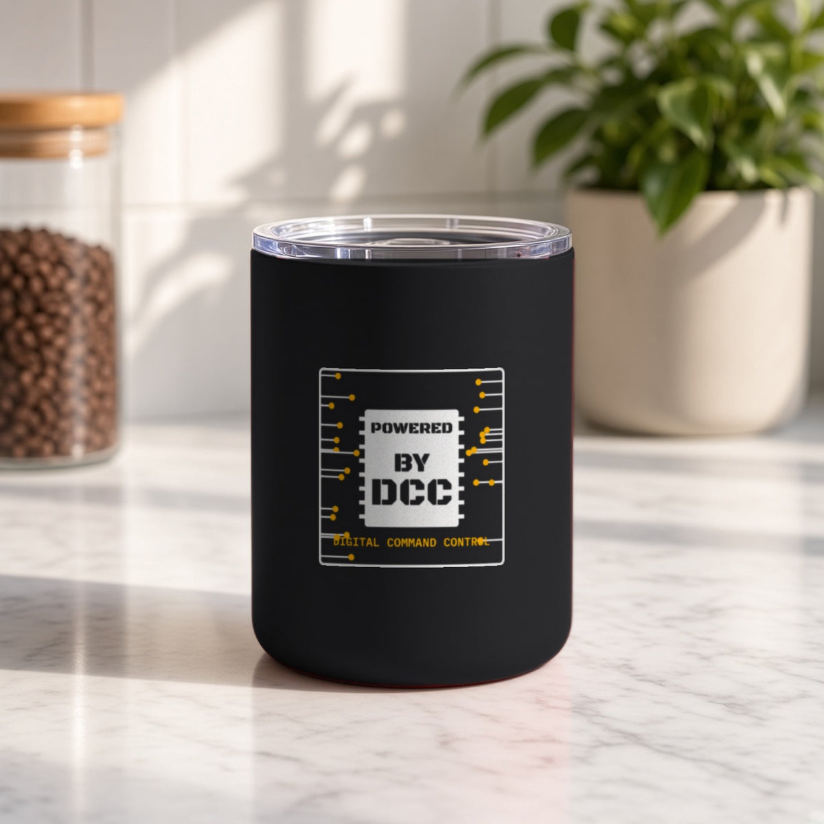 Powered By DCC Insulated Tumbler 10oz – Black