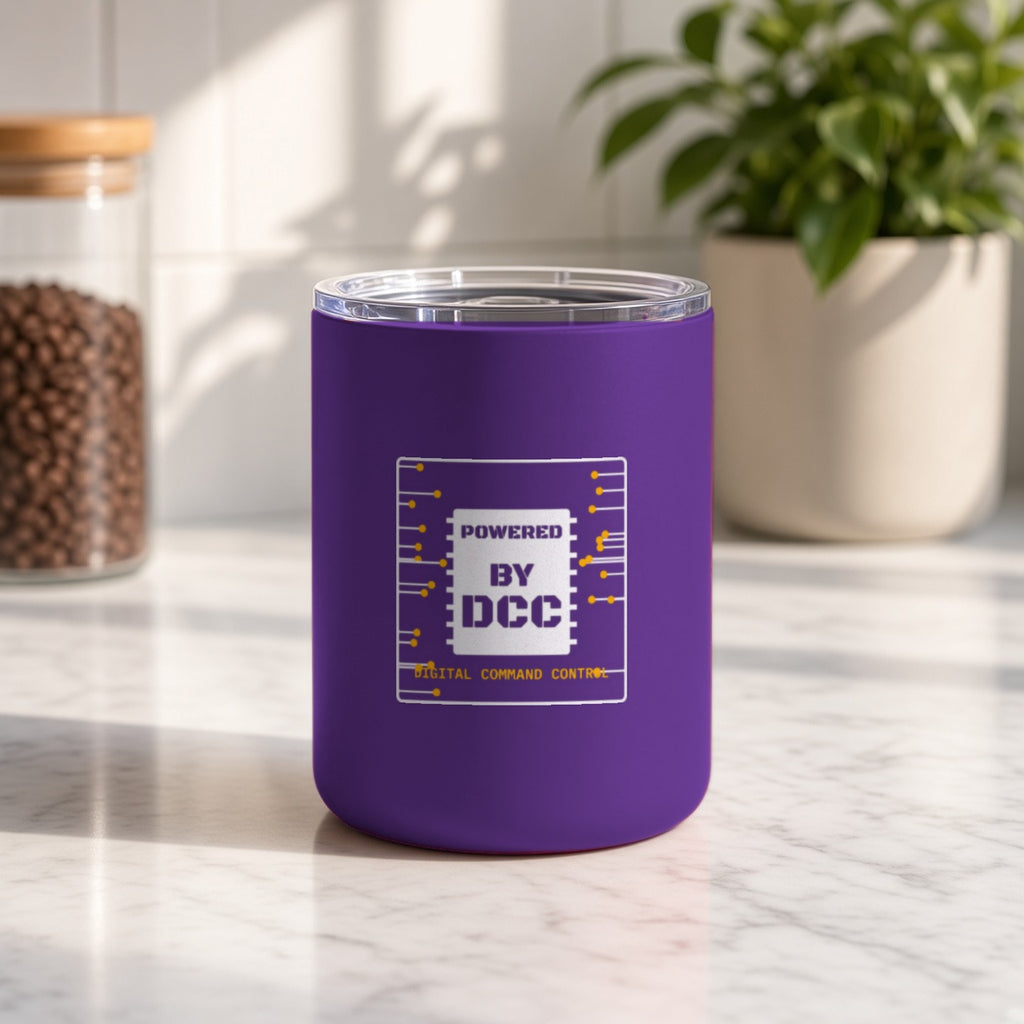 Powered By DCC Insulated Tumbler 10oz – Dark Purple