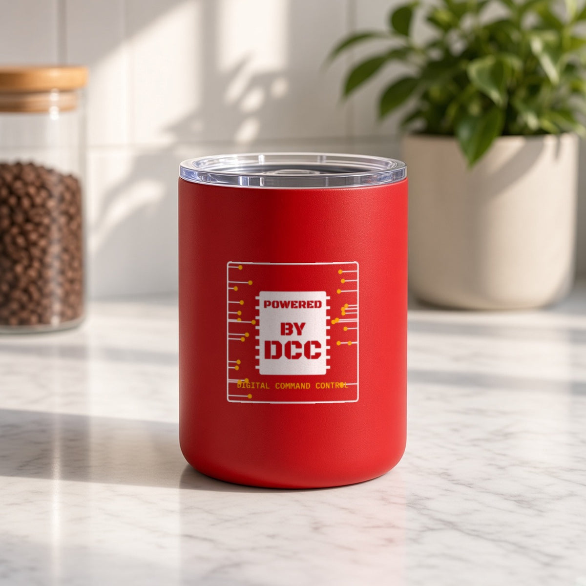 Powered By DCC Insulated Tumbler 10oz – Red