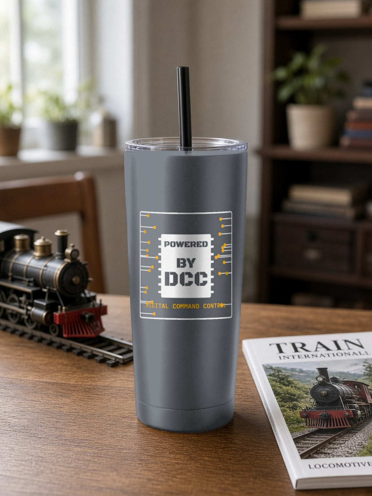 Powered By DCC Insulated Tumbler 20oz – Iron Gray