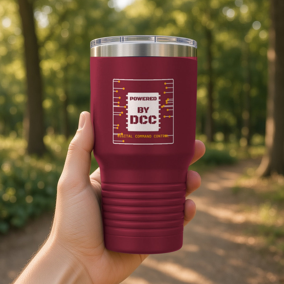 Powered By DCC Insulated Tumbler 30oz – Maroon