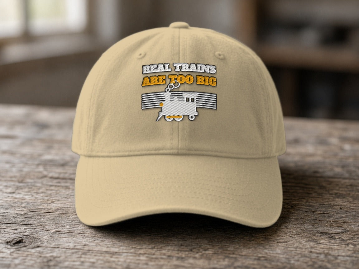 Real Trains Were Too Big Dad Hat – Khaki