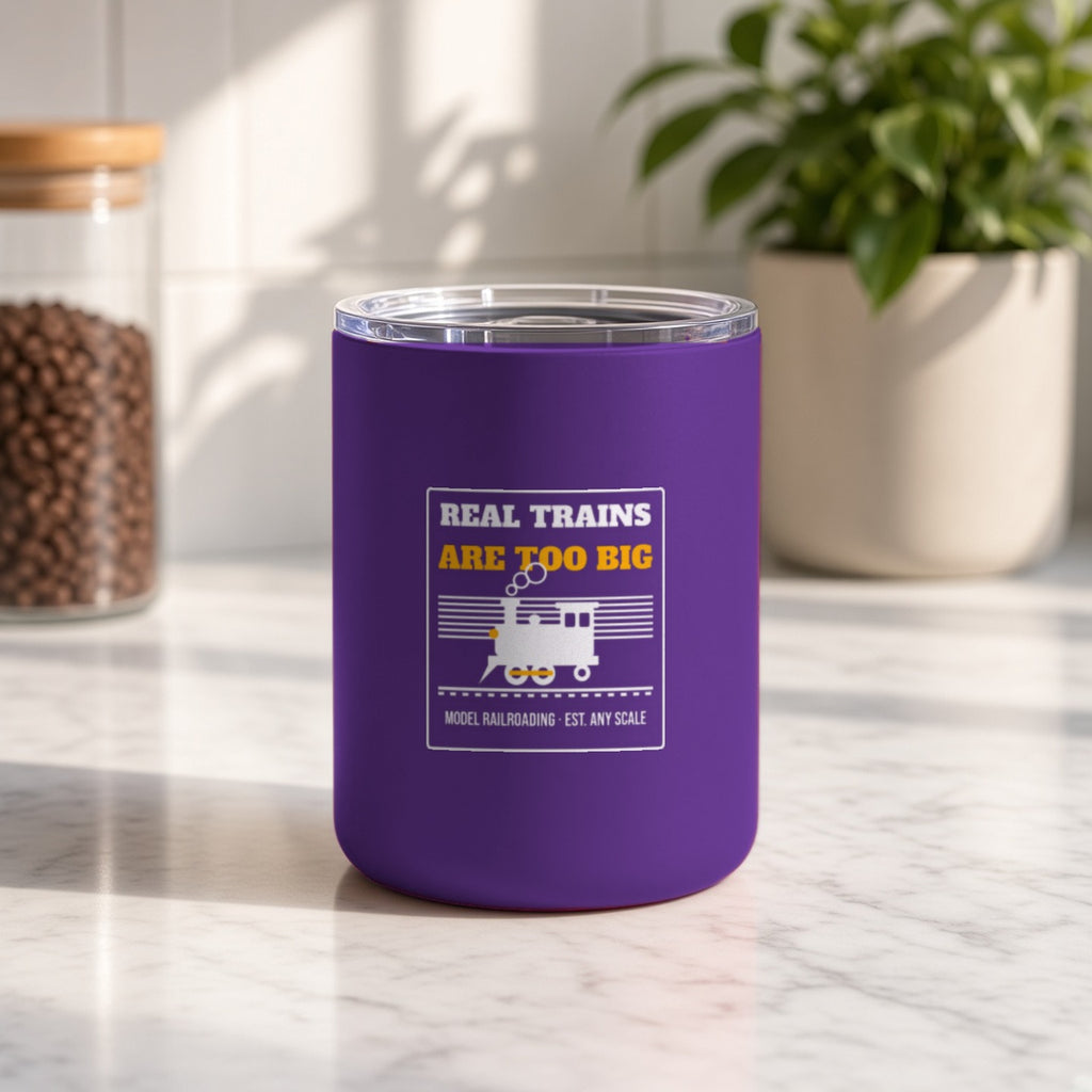 Real Trains Were Too Big Insulated Tumbler 10oz – Dark Purple