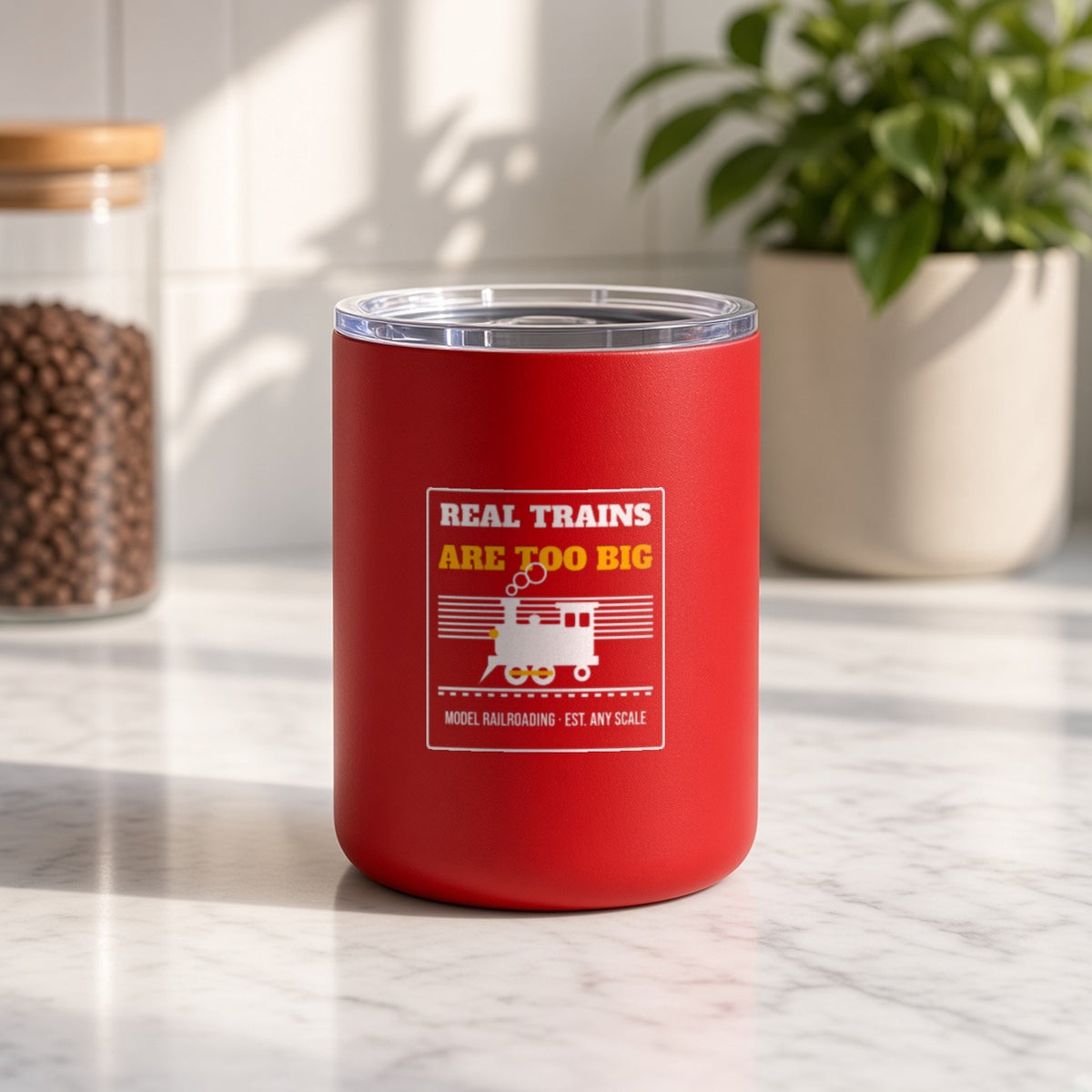 Real Trains Were Too Big Insulated Tumbler 10oz – Red