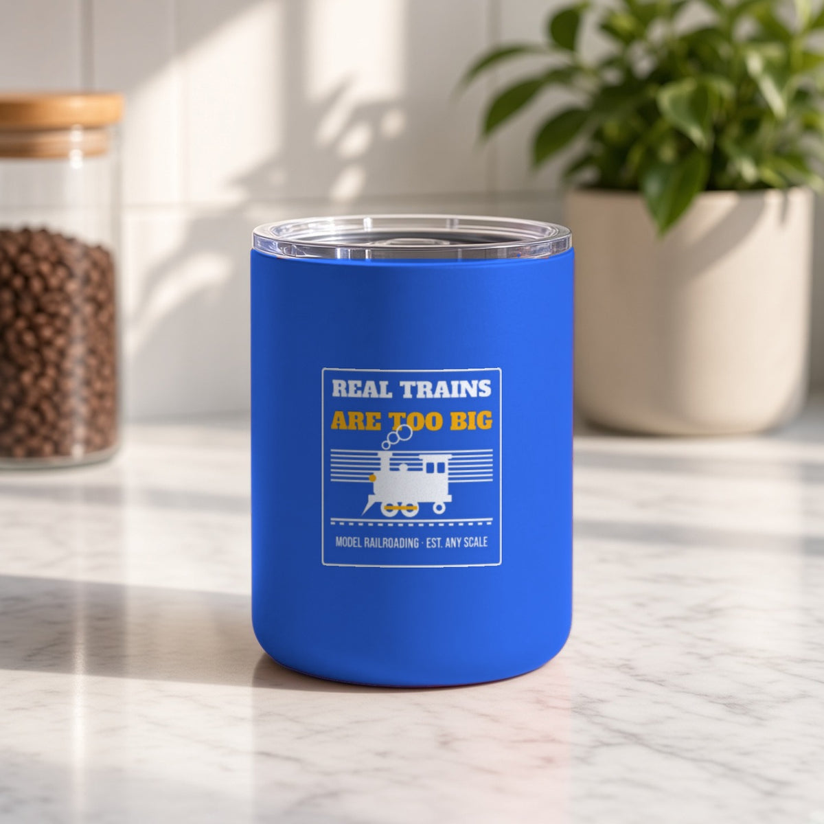 Real Trains Were Too Big Insulated Tumbler 10oz – Royal Blue