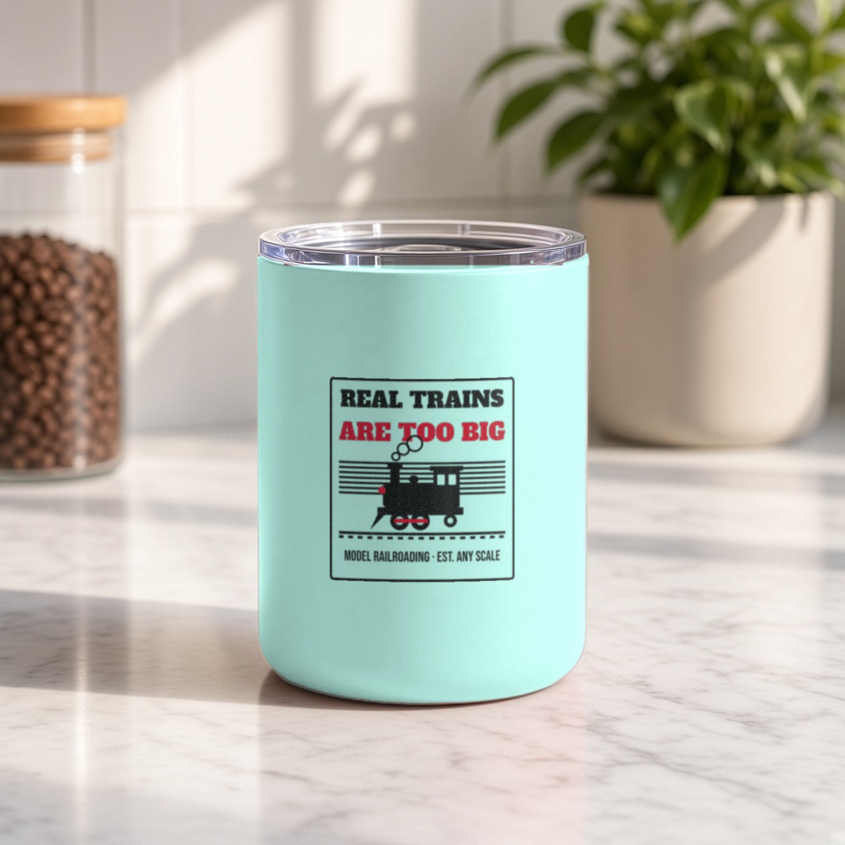 Real Trains Were Too Big Insulated Tumbler 10oz – Teal
