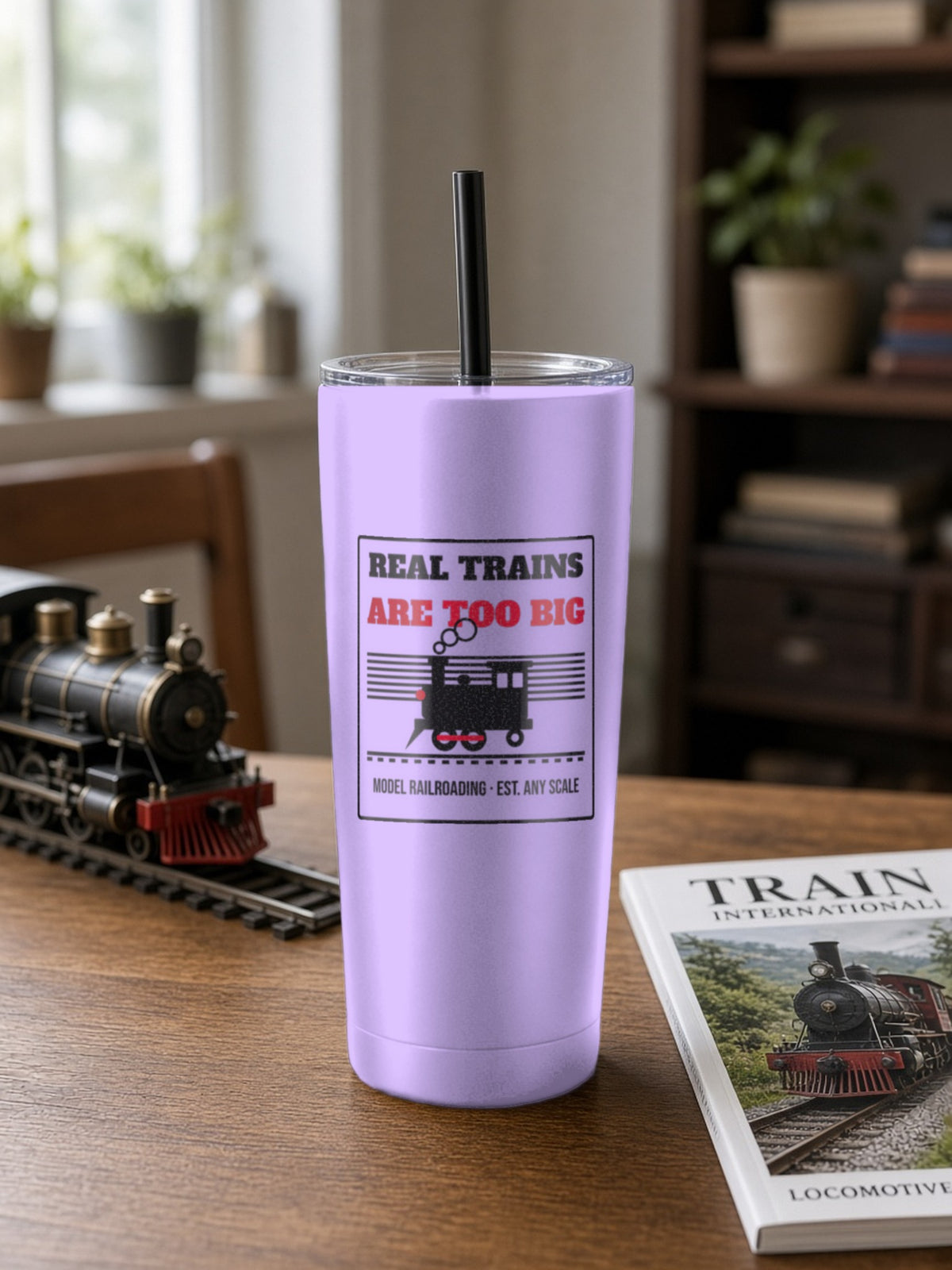 Real Trains Were Too Big Insulated Tumbler 20oz – Light Purple