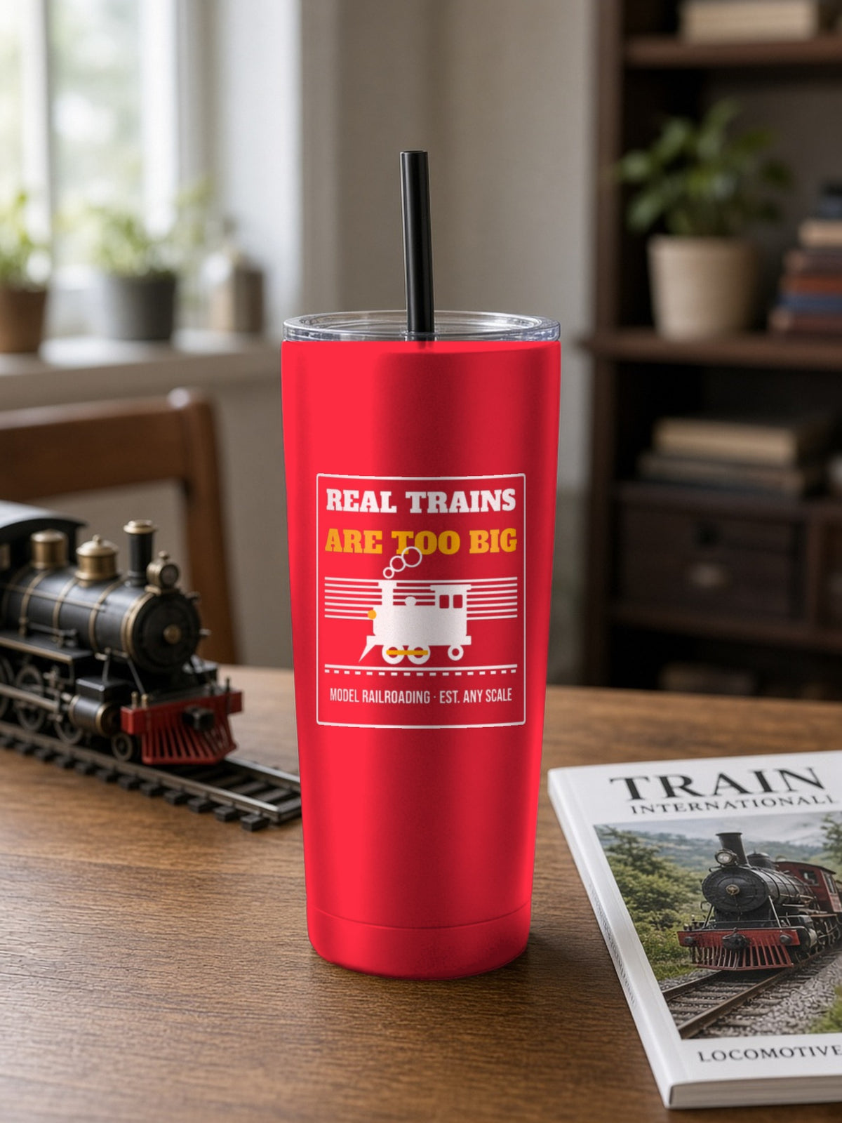 Real Trains Were Too Big Insulated Tumbler 20oz – Red