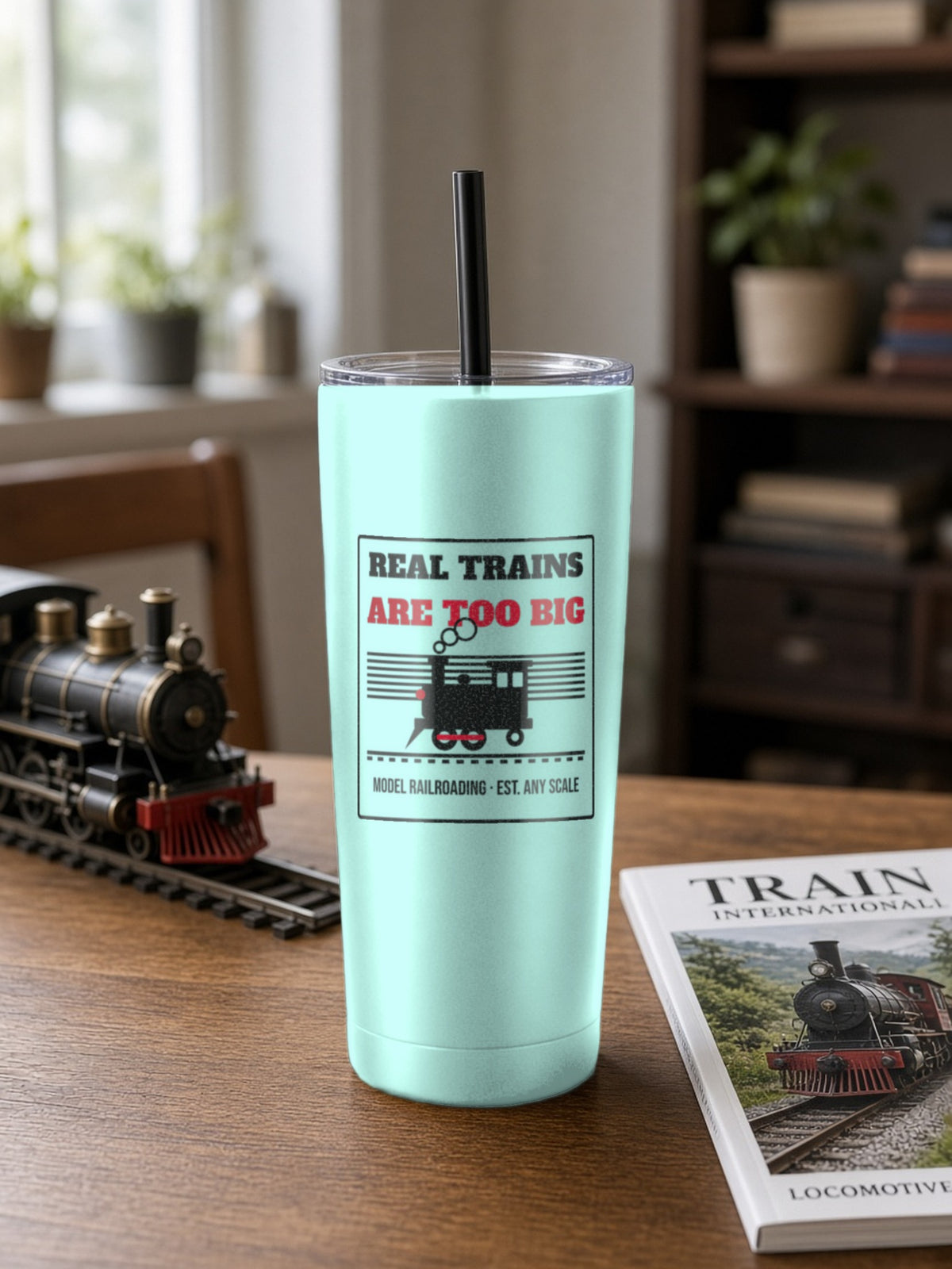 Real Trains Were Too Big Insulated Tumbler 20oz – Teal