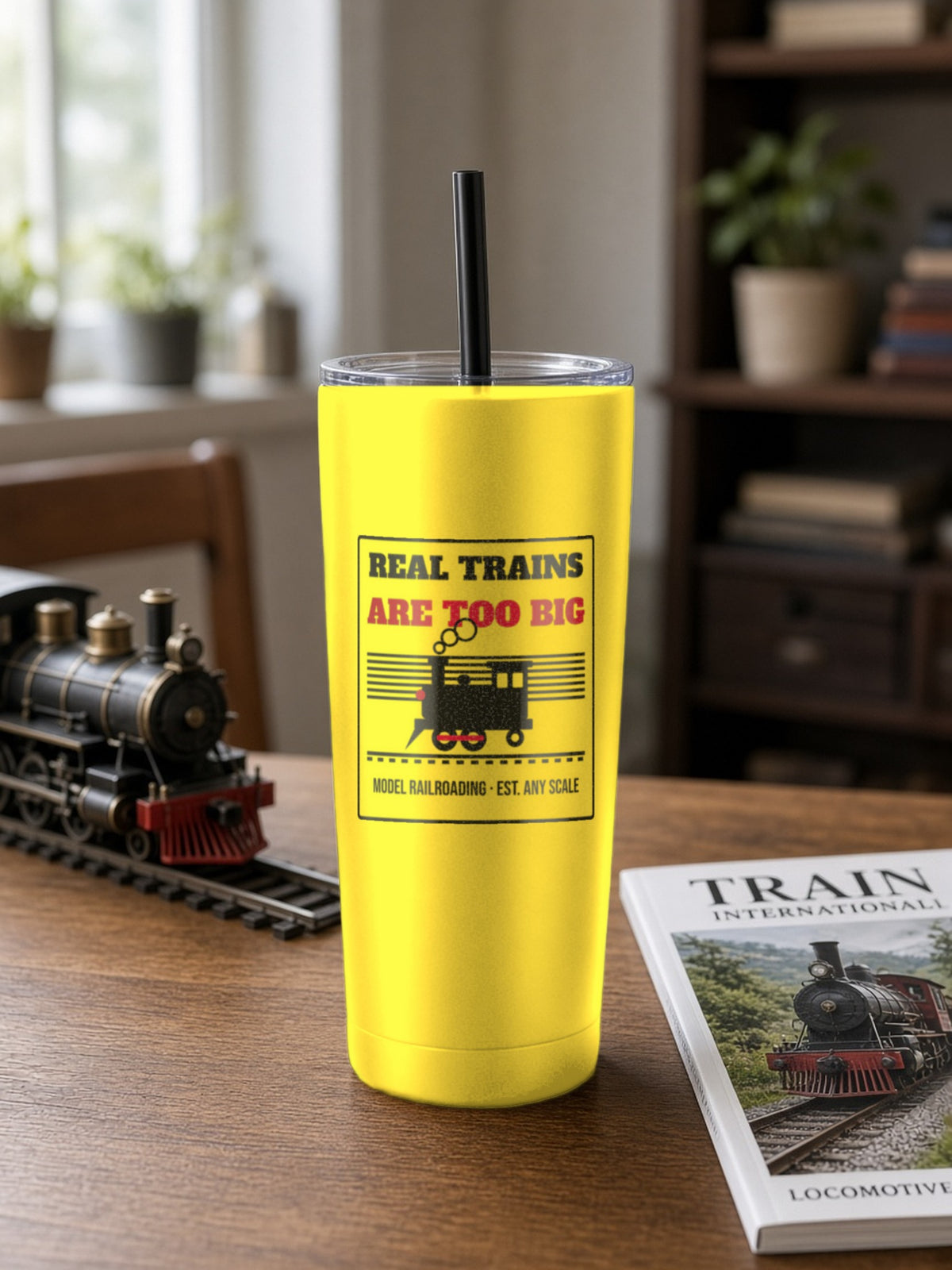 Real Trains Were Too Big Insulated Tumbler 20oz – Yellow