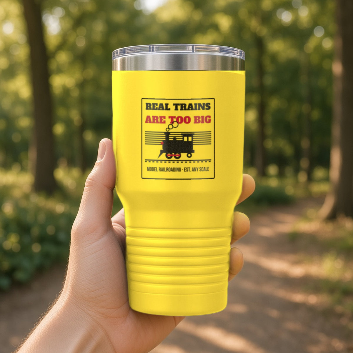 Real Trains Were Too Big Insulated Tumbler 30oz – Yellow