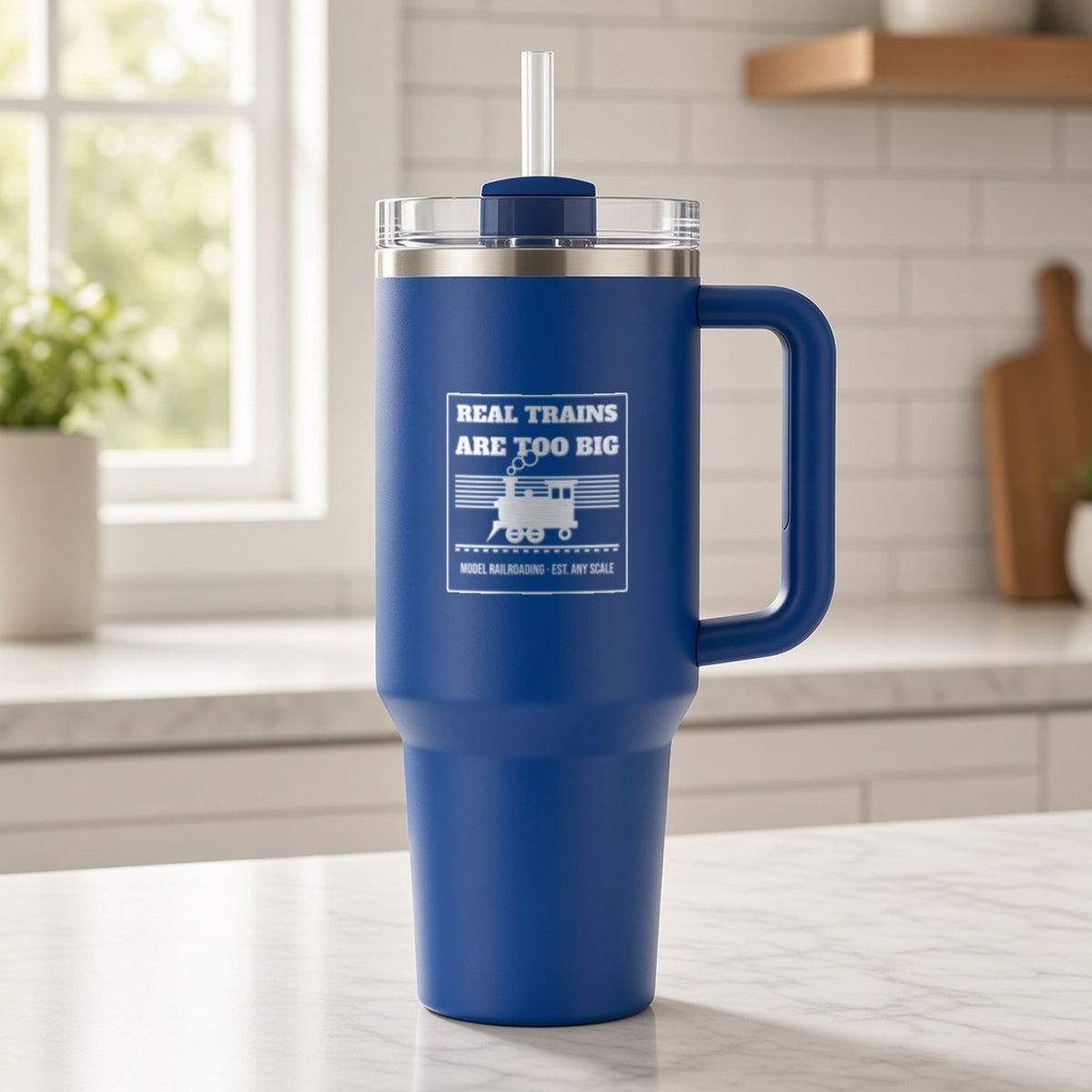 Real Trains Were Too Big Insulated Tumbler 40oz Engraved – Royal