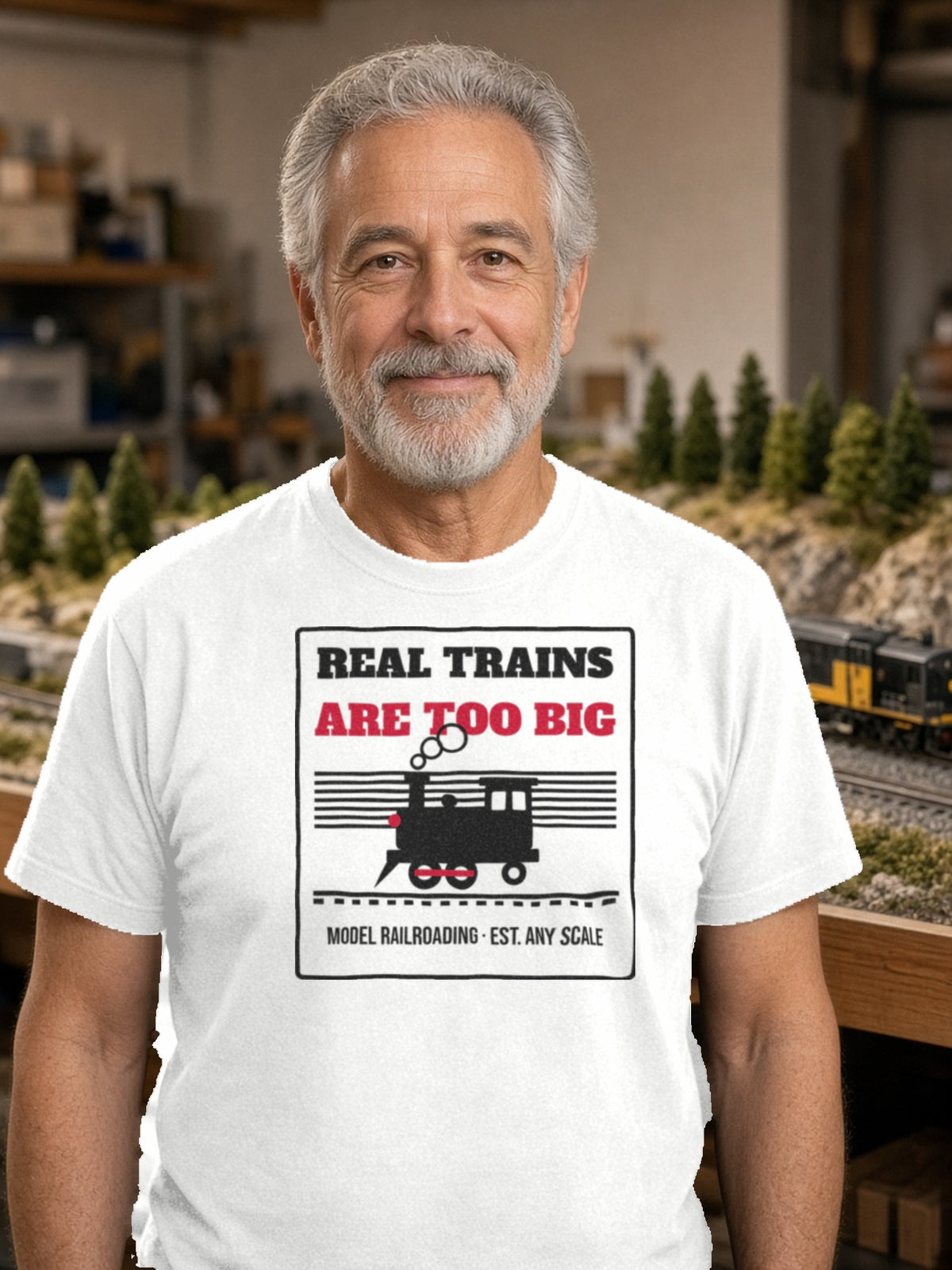 Real Trains Were Too Big – White