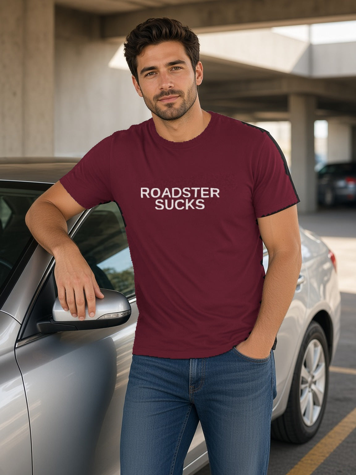 ROADSTER SUCKS Tee – Maroon