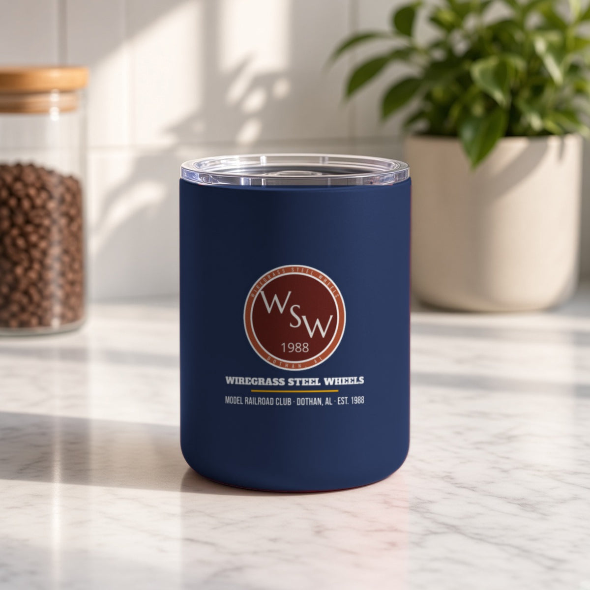 Wiregrass Layout Insulated Tumbler 10oz – Navy