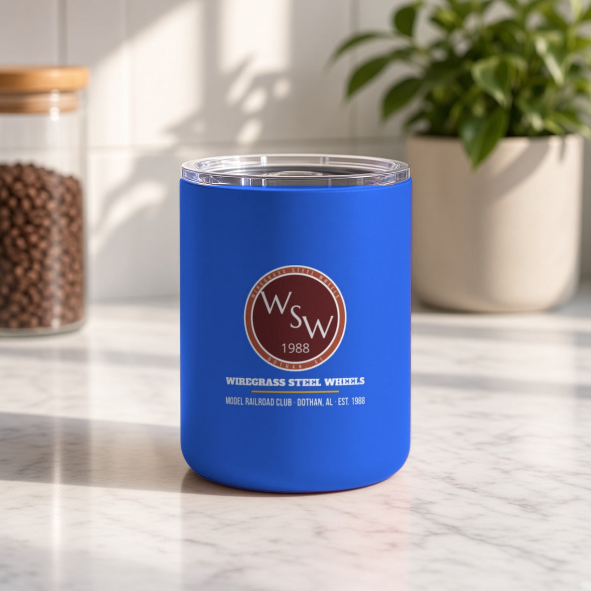 Wiregrass Layout Insulated Tumbler 10oz – Royal Blue