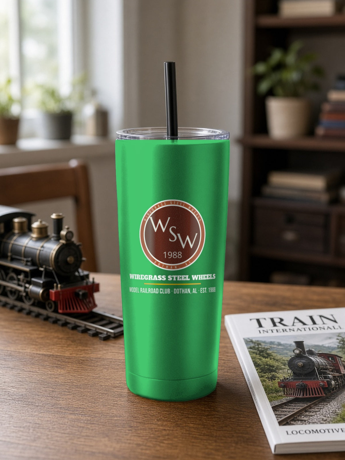 Wiregrass Layout Insulated Tumbler 20oz – Green