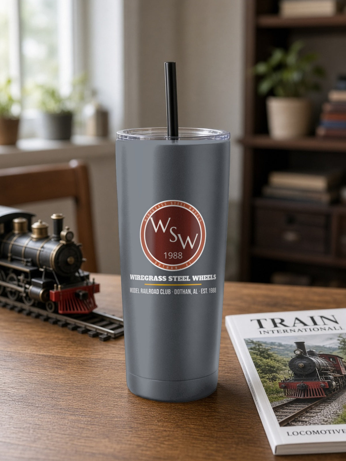 Wiregrass Layout Insulated Tumbler 20oz – Iron Gray