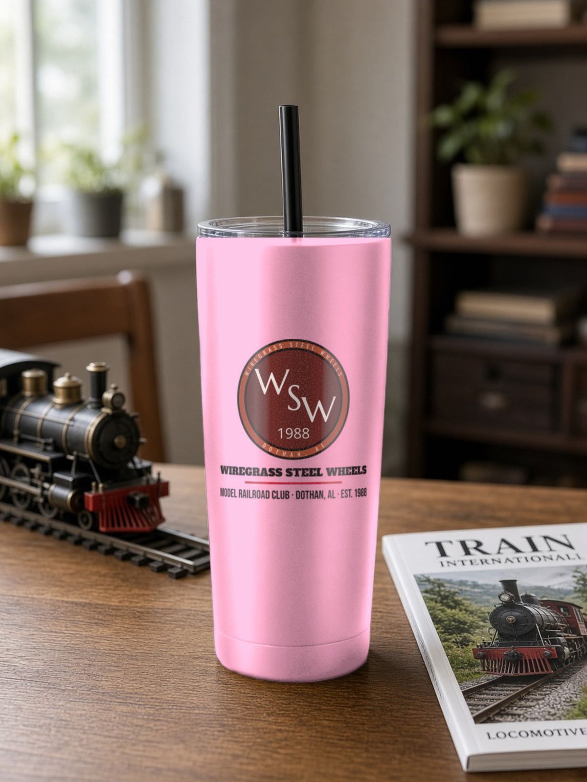Wiregrass Layout Insulated Tumbler 20oz – Pink