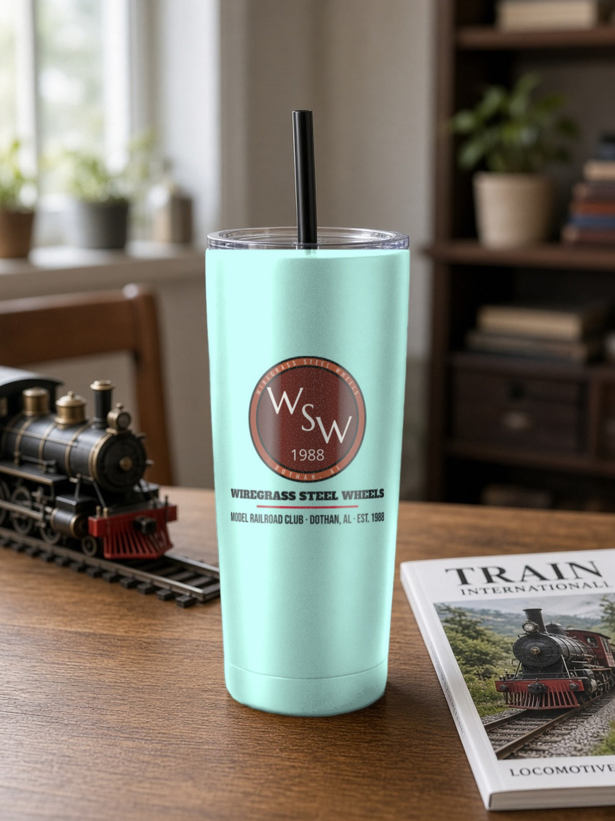 Wiregrass Layout Insulated Tumbler 20oz – Teal