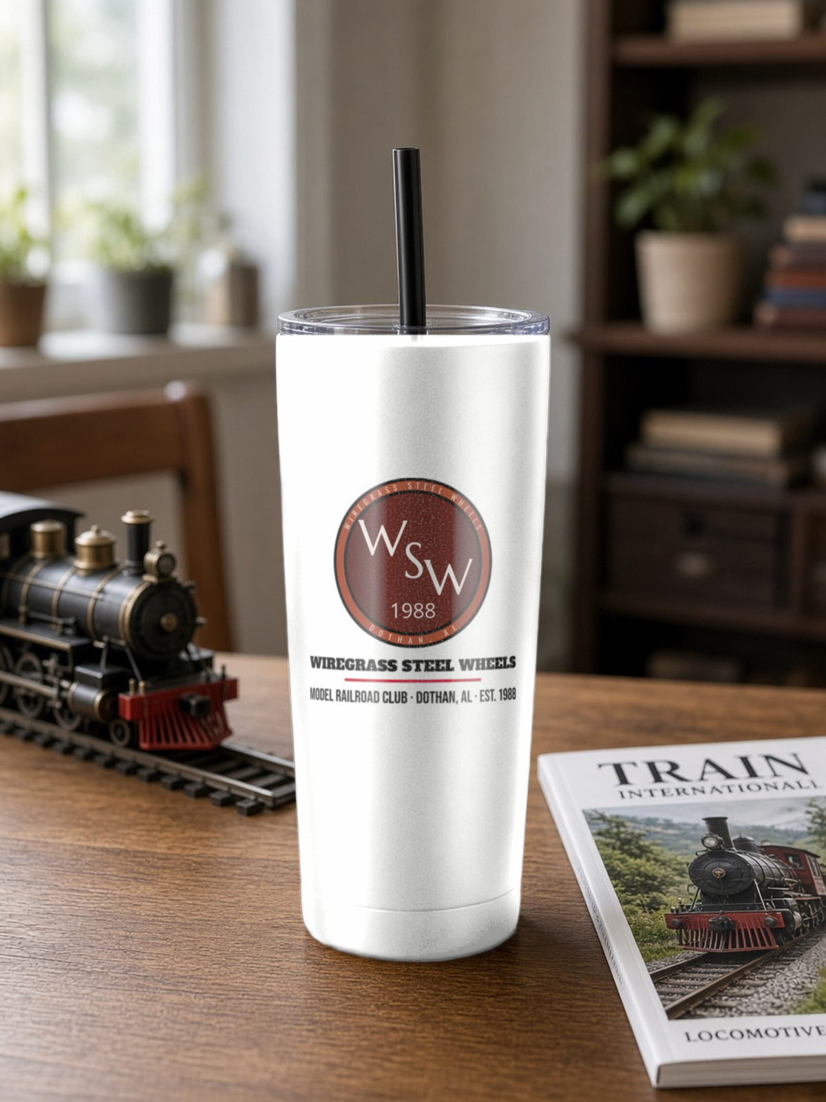 Wiregrass Layout Insulated Tumbler 20oz – White
