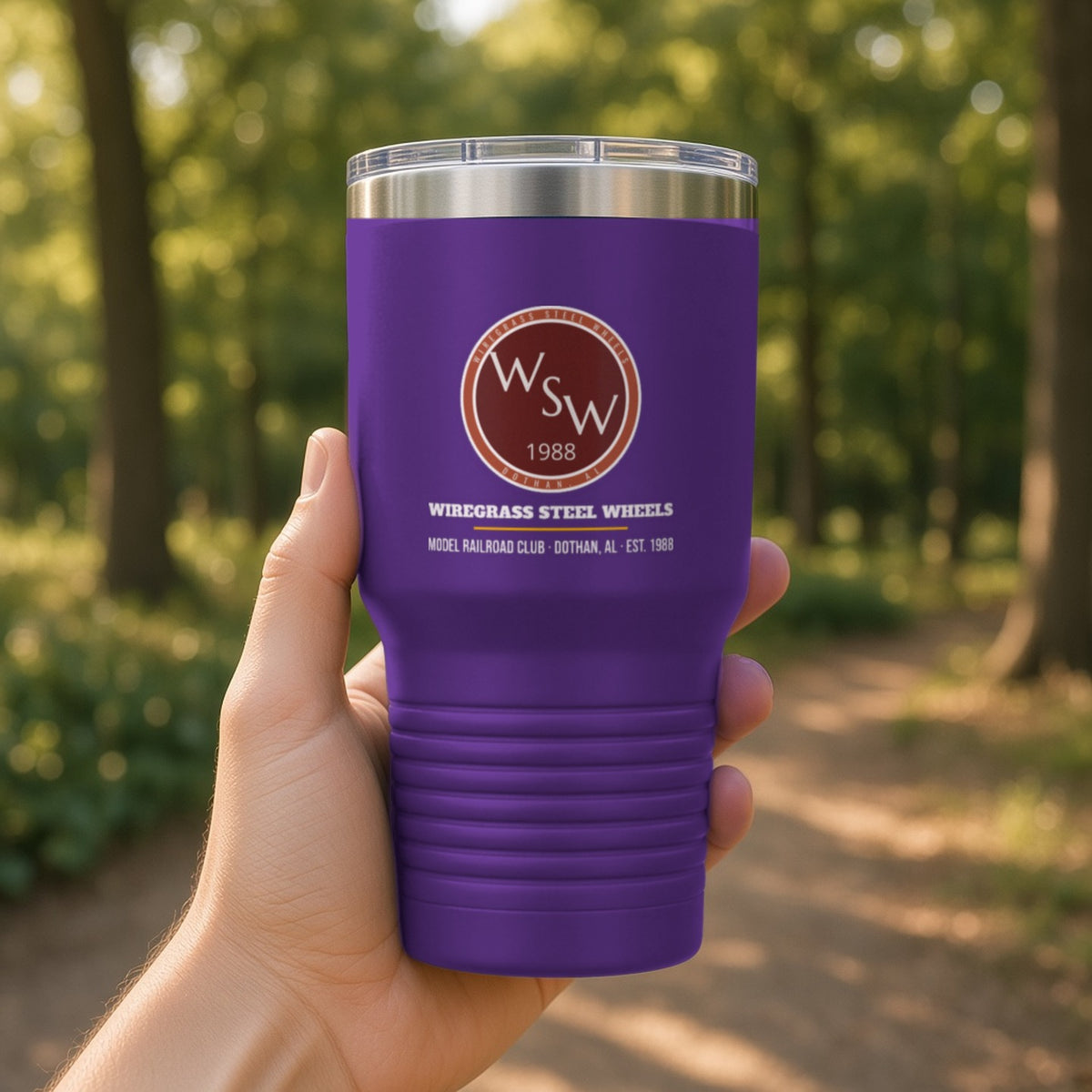 Wiregrass Layout Insulated Tumbler 30oz – Dark Purple