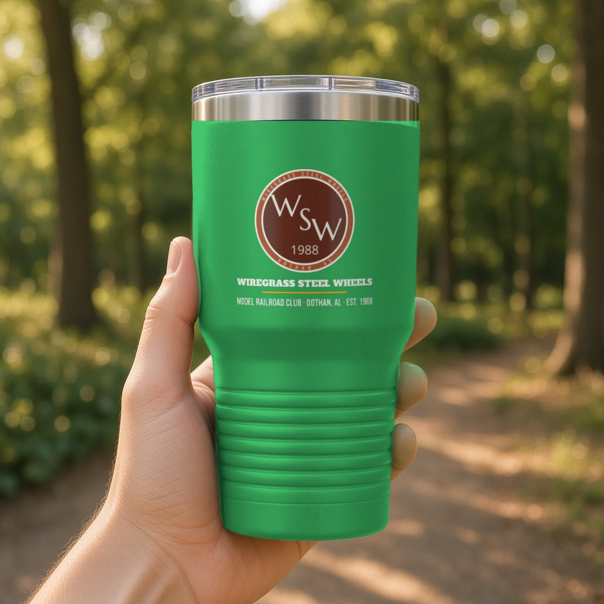 Wiregrass Layout Insulated Tumbler 30oz – Green