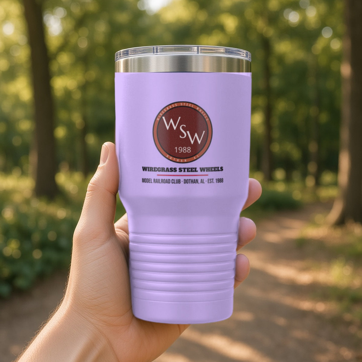 Wiregrass Layout Insulated Tumbler 30oz – Light Purple