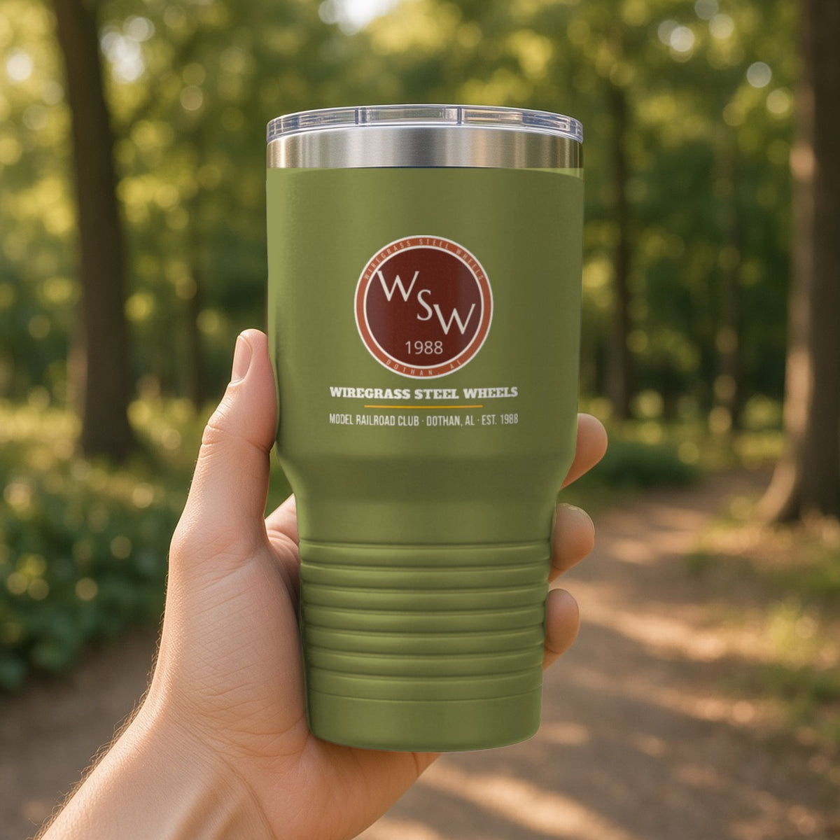 Wiregrass Layout Insulated Tumbler 30oz – Olive Green