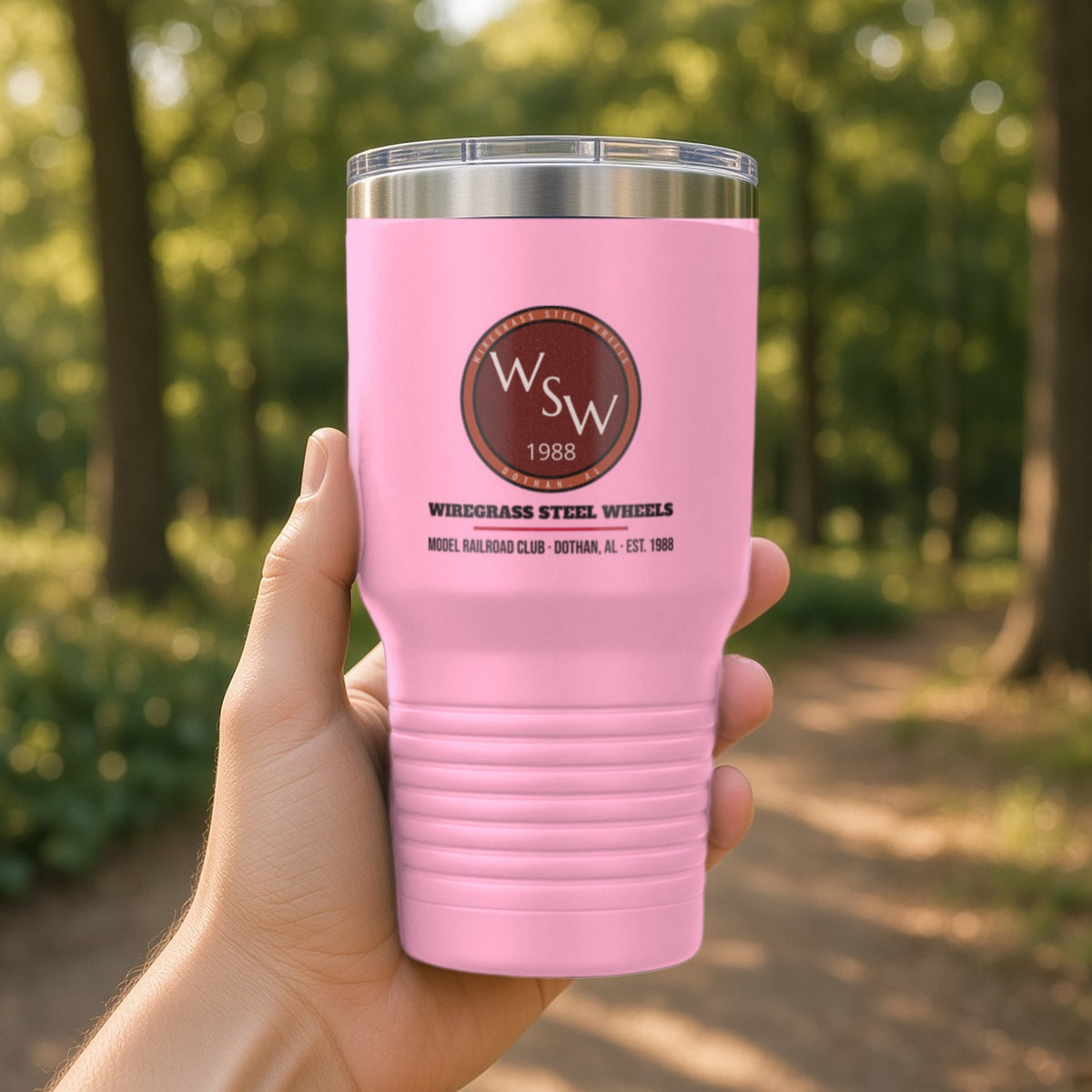 Wiregrass Layout Insulated Tumbler 30oz – Pink