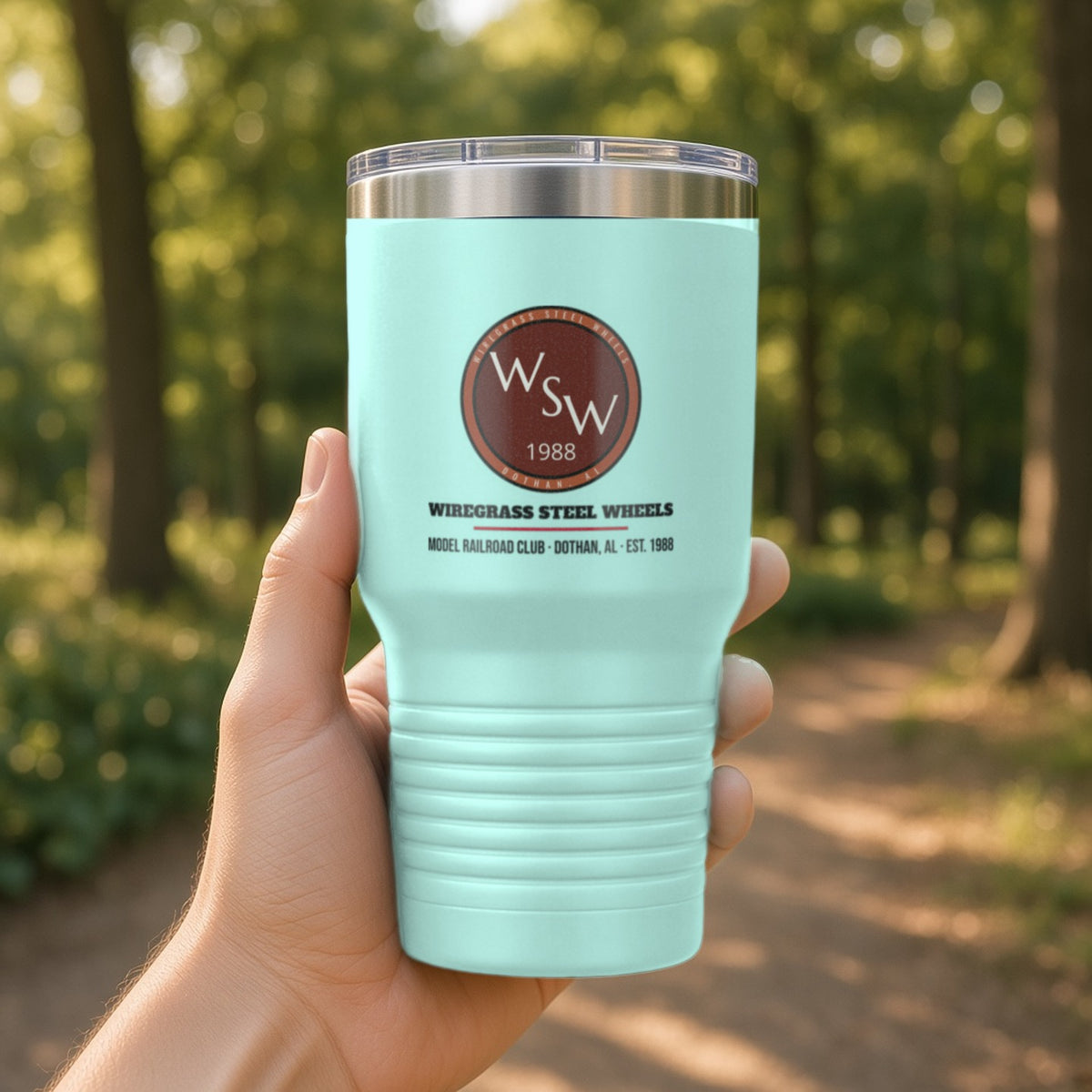 Wiregrass Layout Insulated Tumbler 30oz – Teal