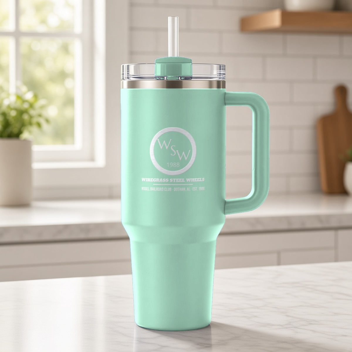 Wiregrass Layout Insulated Tumbler 40oz Engraved – Mint