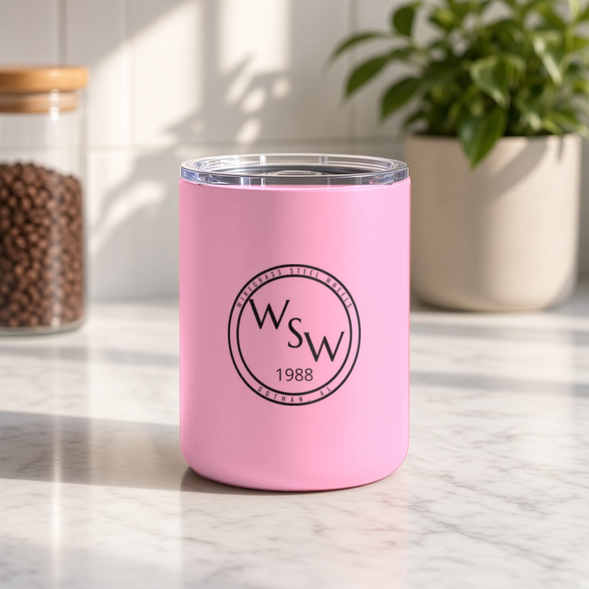 Wiregrass Steel Wheels Insulated Tumbler 10oz – Pink