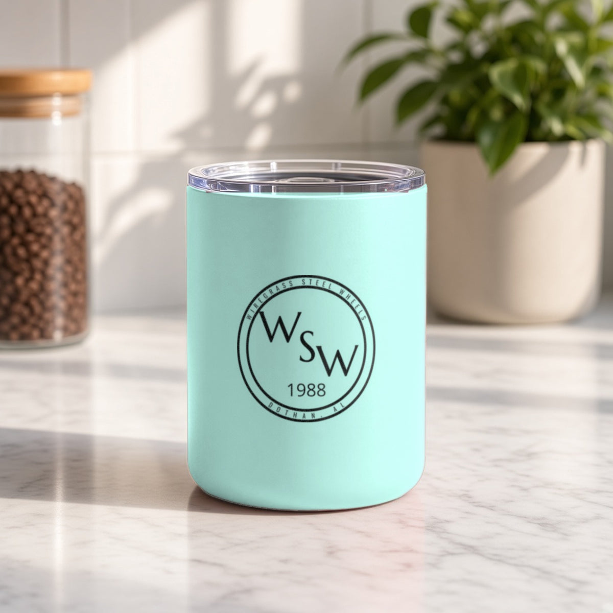 Wiregrass Steel Wheels Insulated Tumbler 10oz – Teal