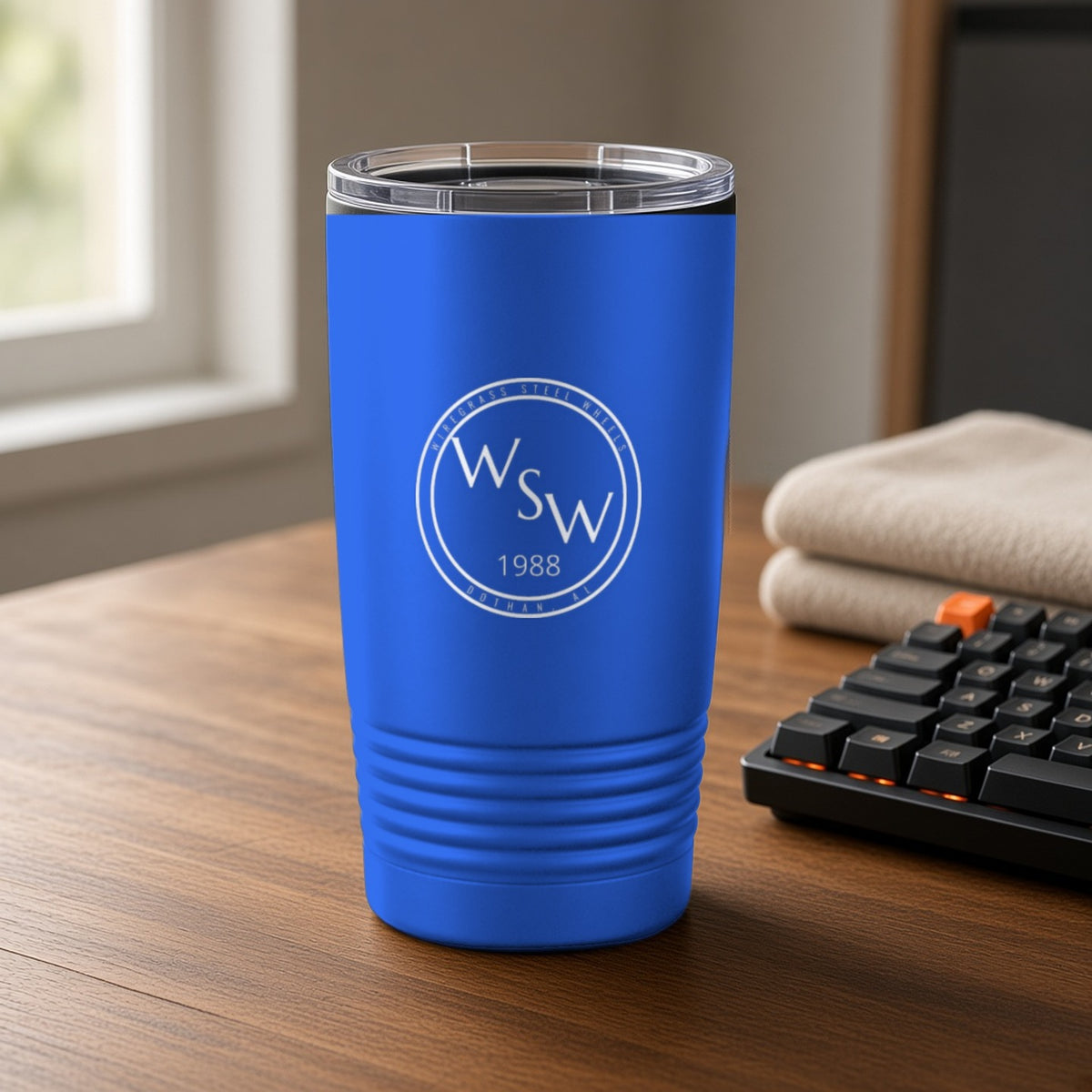 Wiregrass Steel Wheels Insulated Tumbler 20oz – Royal