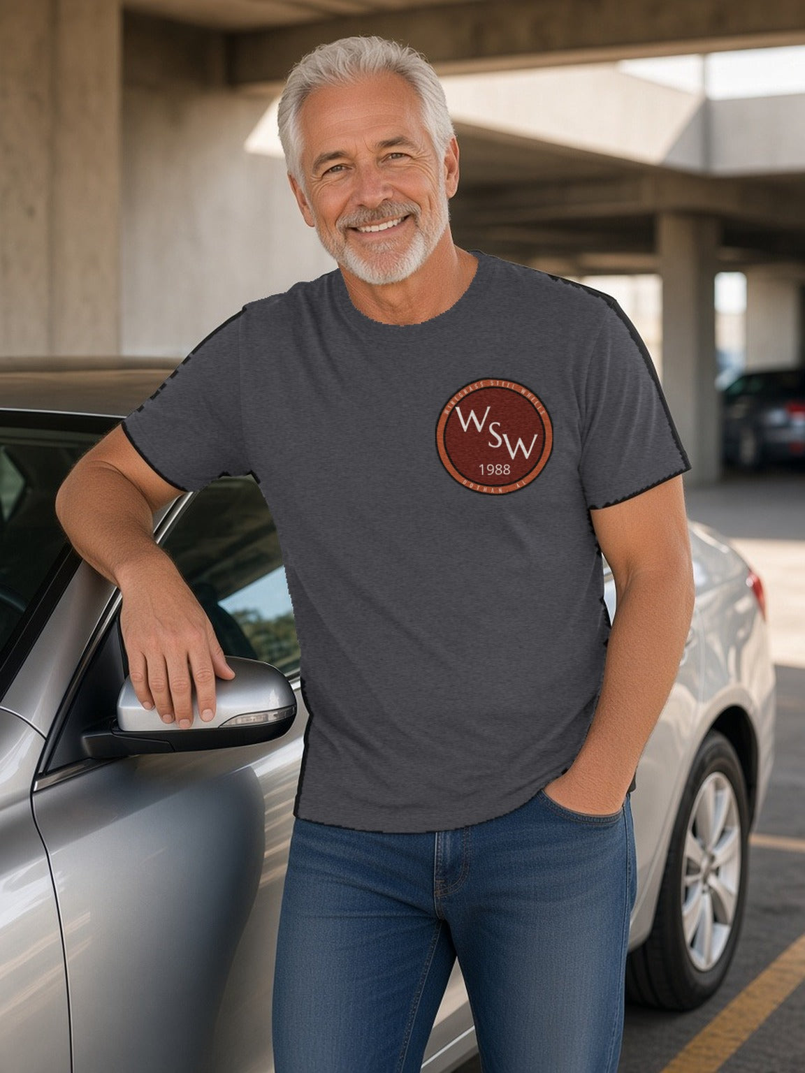 Wiregrass Steel Wheels Tee – Dark Grey Heather
