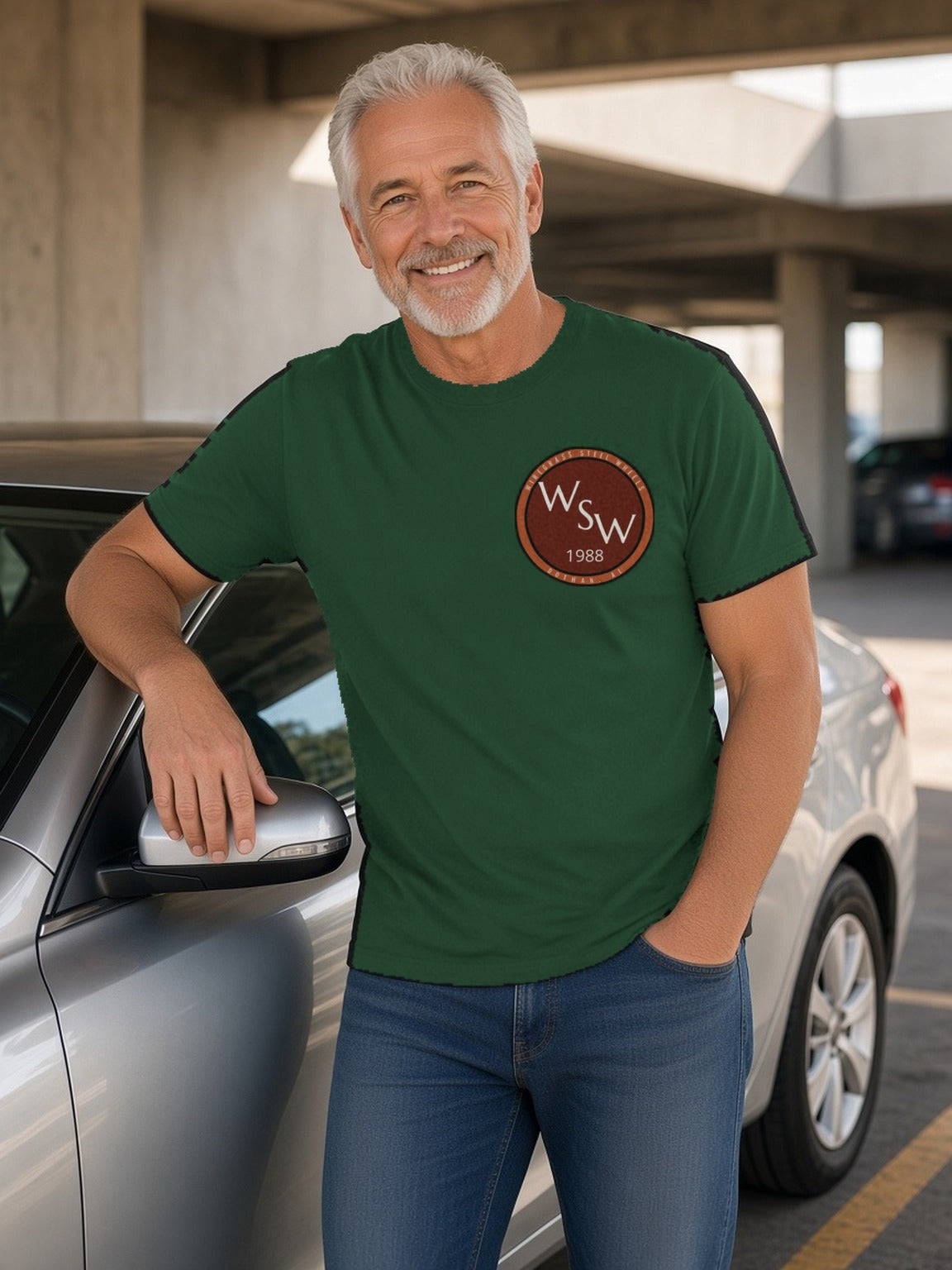 Wiregrass Steel Wheels Tee – Forest